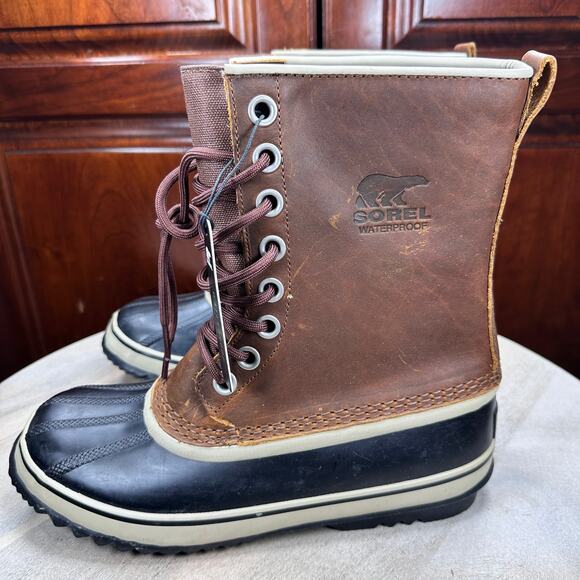 Sorel Womens 1964 Premium Leather Duck Boots Size 8.5 Waterproof Winter Boot New - Picture 3 of 14